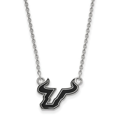 University of South Florida Bulls Small Sterling Silver Pendant Necklace 2.83 gr