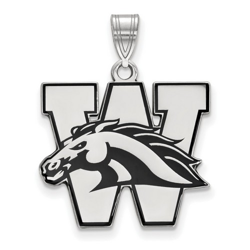 Western Michigan University Broncos Large Pendant in Sterling Silver 3.83 gr