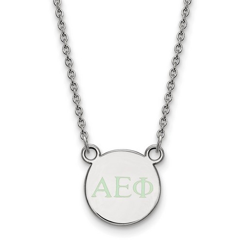 Alpha Epsilon Phi Sorority XS Pendant Necklace in Sterling Silver 3.34 gr