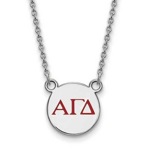 Alpha Gamma Delta Sorority XS Sterling Silver Pendant Necklace 3.34 gr