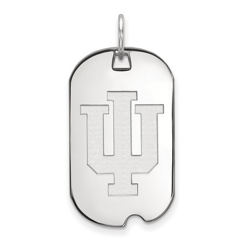 Indiana University Hoosiers Small Dog Tag in Sterling Silver 4.18 gr