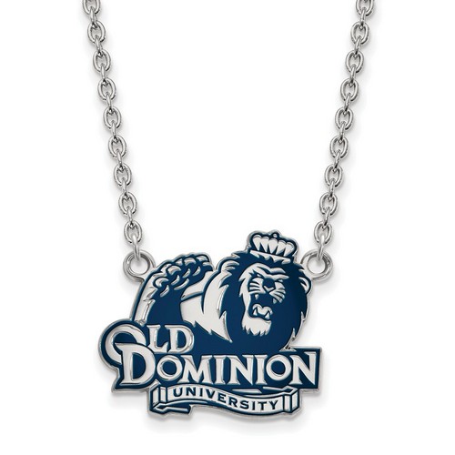 Old Dominion University Monarchs Large Sterling Silver Pendant Necklace 6.49 gr