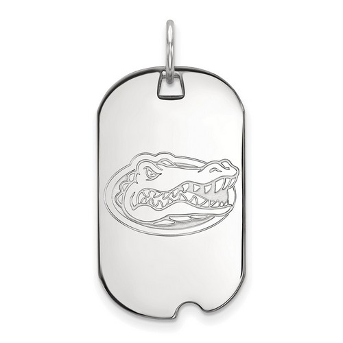 University of Florida Gators Small Dog Tag in Sterling Silver 4.52 gr