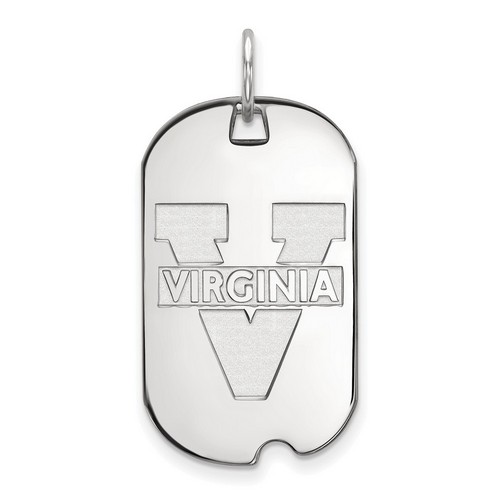 University of Virginia Cavaliers Small Dog Tag in Sterling Silver 4.43 gr