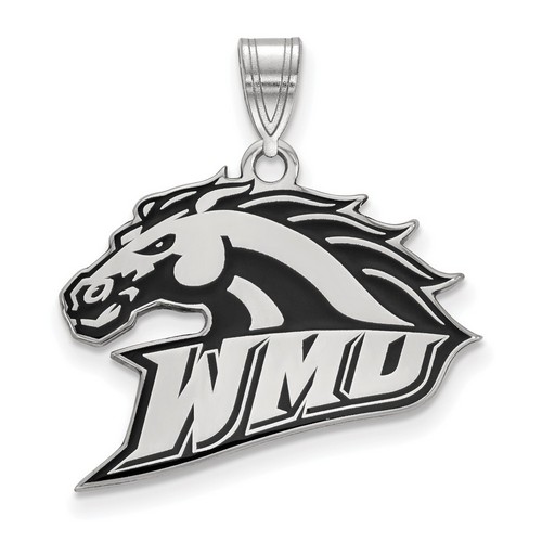 Western Michigan University Broncos Large Pendant in Sterling Silver 3.13 gr