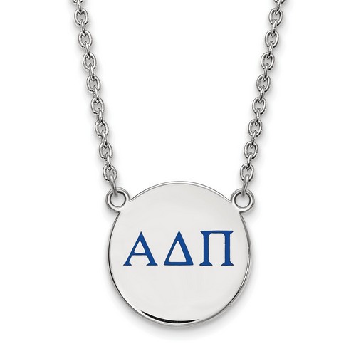Alpha Delta Pi Sorority Small Pendant Necklace in Sterling Silver 6.49 gr