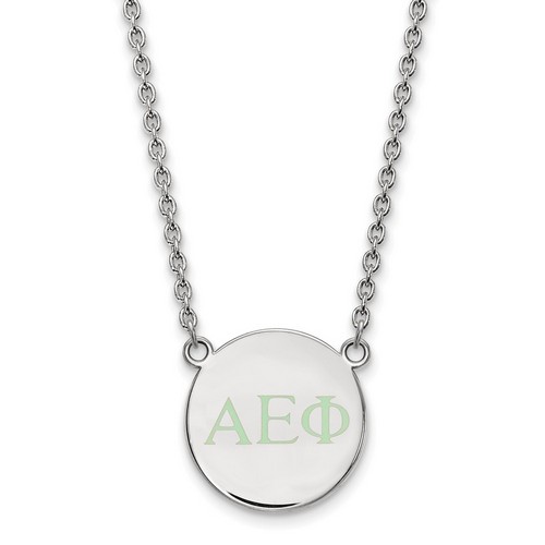Alpha Epsilon Phi Sorority Small Pendant Necklace in Sterling Silver 6.49 gr