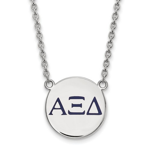 Alpha Xi Delta Sorority Small Pendant Necklace in Sterling Silver 6.49 gr