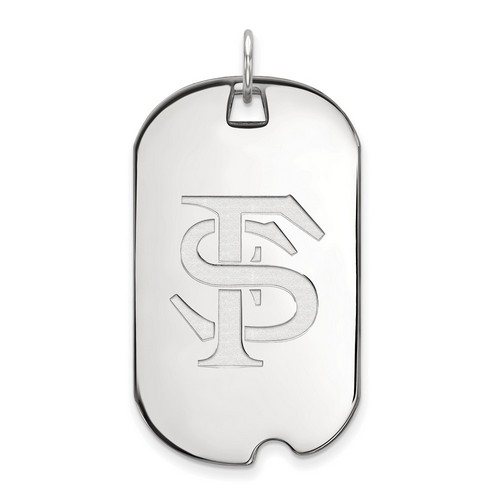 Florida State University Seminoles Large Dog Tag in Sterling Silver 7.63 gr