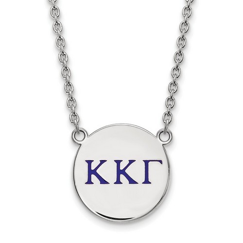 Kappa Kappa Gamma Sorority Small Sterling Silver Pendant Necklace 6.49 gr