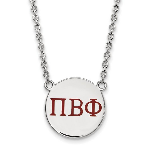 Pi Beta Phi Sorority Small Pendant Necklace in Sterling Silver 6.49 gr