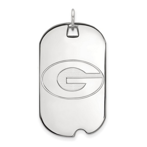 University of Georgia Bulldogs Large Dog Tag in Sterling Silver 7.65 gr