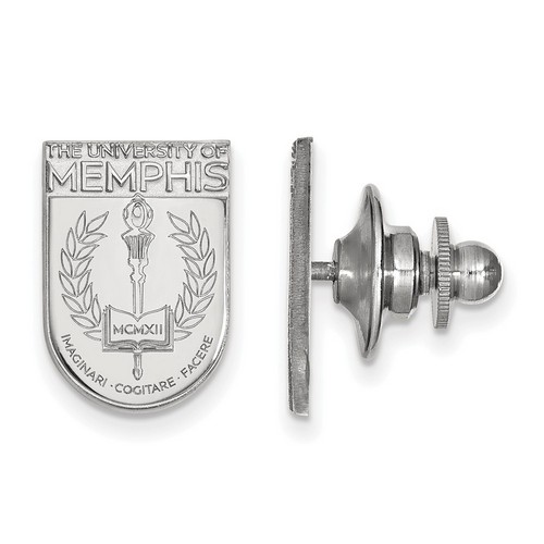 University of Memphis Tigers Crest Lapel Pin in Sterling Silver 1.73 gr