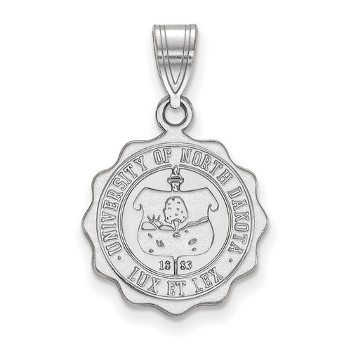 University of North Dakota Fighting Hawks Sterling Silver Crest Pendant 1.85 gr