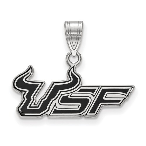 University of South Florida Bulls Medium Pendant in Sterling Silver 1.73 gr