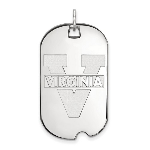 University of Virginia Cavaliers Large Dog Tag in Sterling Silver 7.61 gr