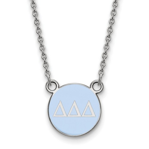 Tri Delta Sorority XS Pendant Necklace in Sterling Silver 2.75 gr