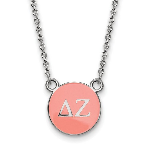 Delta Zeta Sorority XS Pendant Necklace in Sterling Silver 2.75 gr