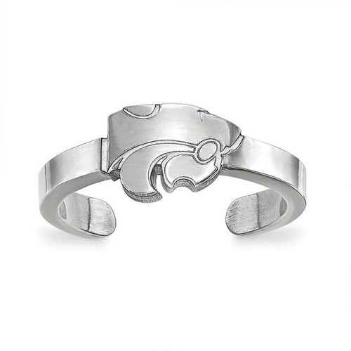 Kansas State University Wildcats Toe Ring in Sterling Silver 1.11 gr
