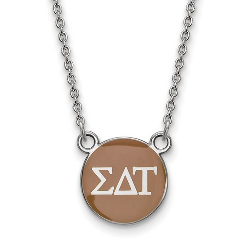 Sigma Delta Tau Sorority XS Pendant Necklace in Sterling Silver 2.75 gr