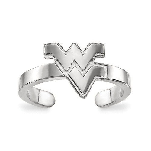 West Virginia University Mountaineers Toe Ring in Sterling Silver 1.29 gr