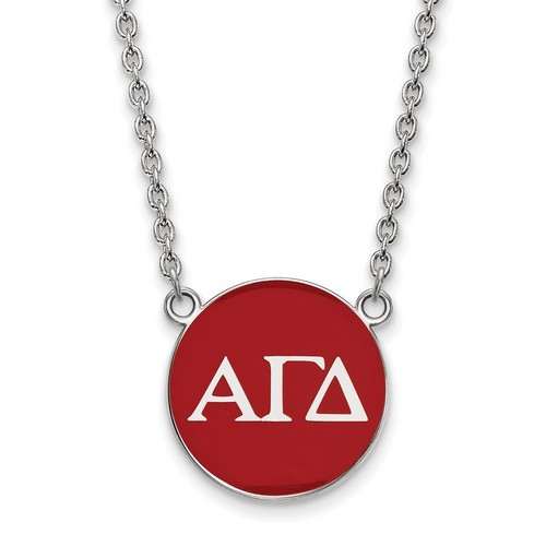 Alpha Gamma Delta Sorority Small Pendant Necklace in Sterling Silver 5.81 gr