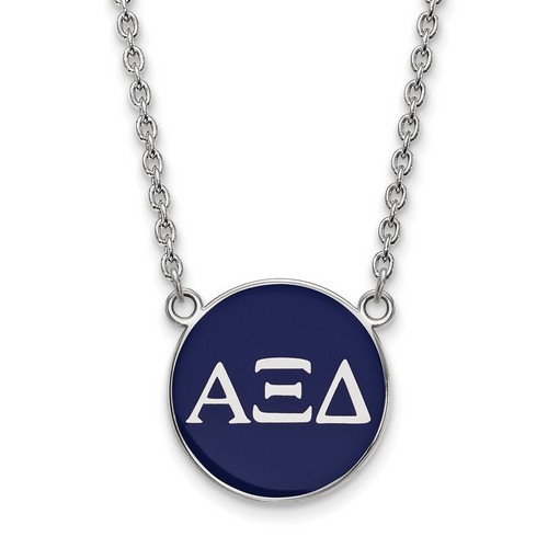 Alpha Xi Delta Sorority Small Pendant Necklace in Sterling Silver 5.81 gr