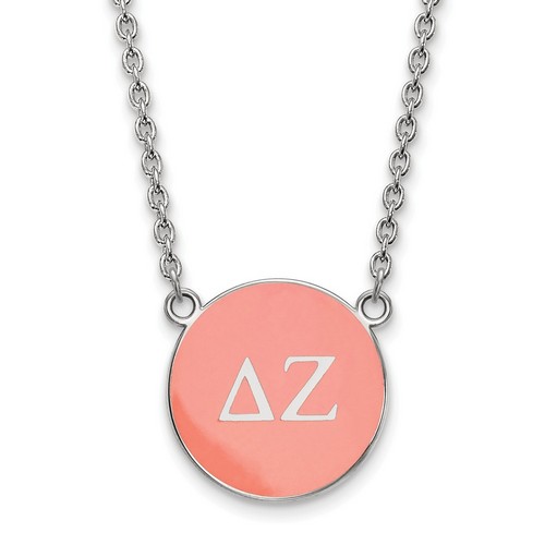 Delta Zeta Sorority Small Pendant Necklace in Sterling Silver 5.81 gr