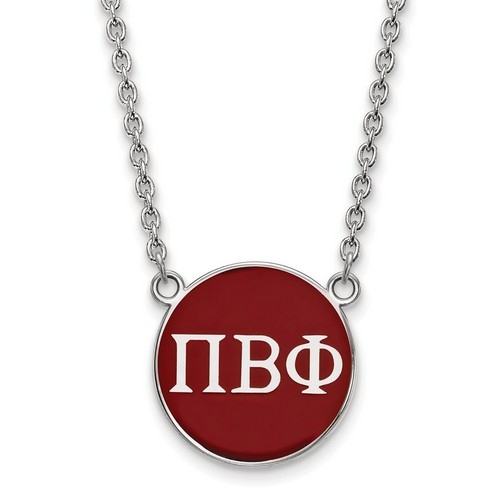 Pi Beta Phi Sorority Small Pendant Necklace in Sterling Silver 11.90 gr