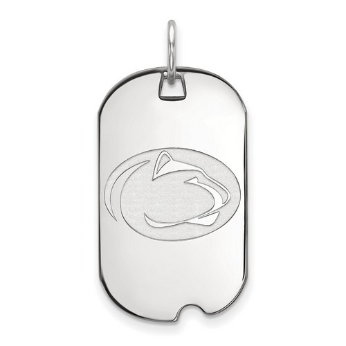 Penn State University Nittany Lions Small Dog Tag in Sterling Silver 4.19 gr
