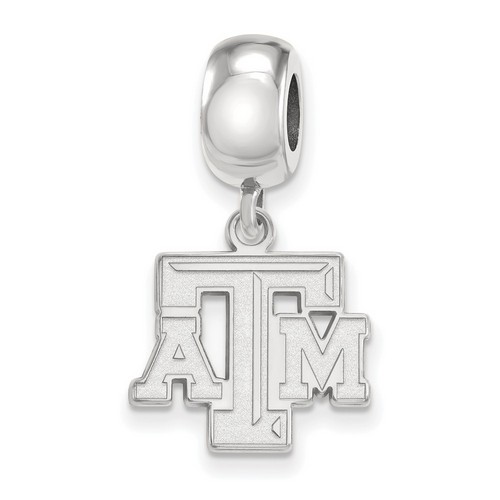 Texas A&M University Aggies Small Dangle Bead in Sterling Silver 3.67 gr