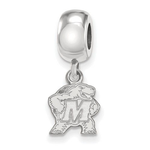 University of Maryland Terrapins XS Dangle Bead Charm in Sterling Silver 2.88 gr