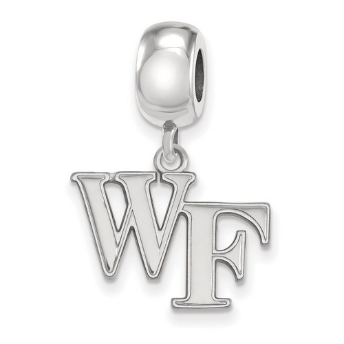 Wake Forest University Demon Deacons Small Dangle Bead in Sterling Silver
