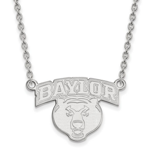 Baylor University Bears Large Pendant Necklace in Sterling Silver 6.38 gr