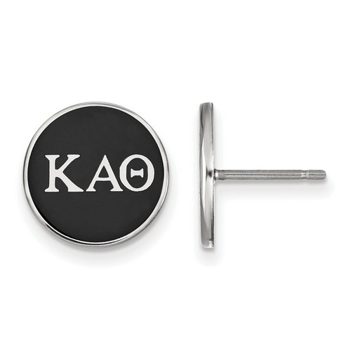 Kappa Alpha Theta Sorority Enameled Post Earrings in Sterling Silver 1.46 gr