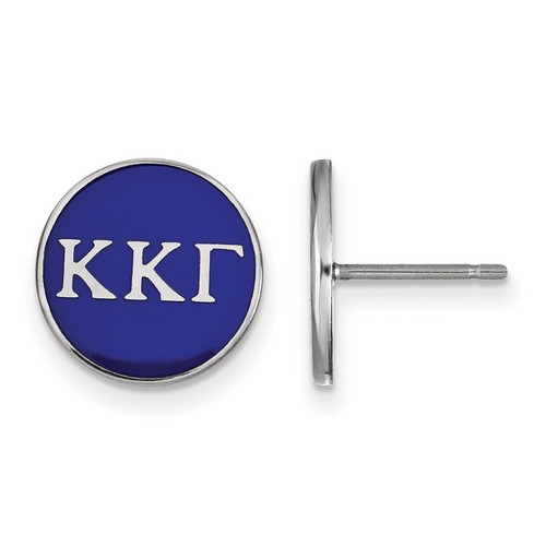 Kappa Kappa Gamma Sorority Enameled Post Earrings in Sterling Silver 1.46 gr