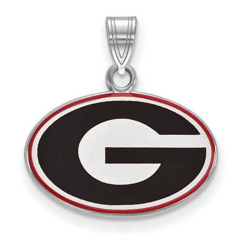University of Georgia Bulldogs Small Pendant in Sterling Silver 1.91 gr