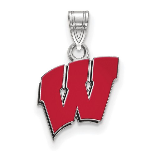 University of Wisconsin Badgers Small Pendant in Sterling Silver 0.95 gr
