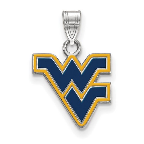 West Virginia University Mountaineers Small Pendant in Sterling Silver 1.06 gr