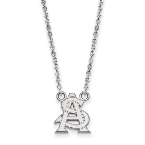 Arizona State University Sun Devils Pendant Necklace in Sterling Silver 2.78 gr