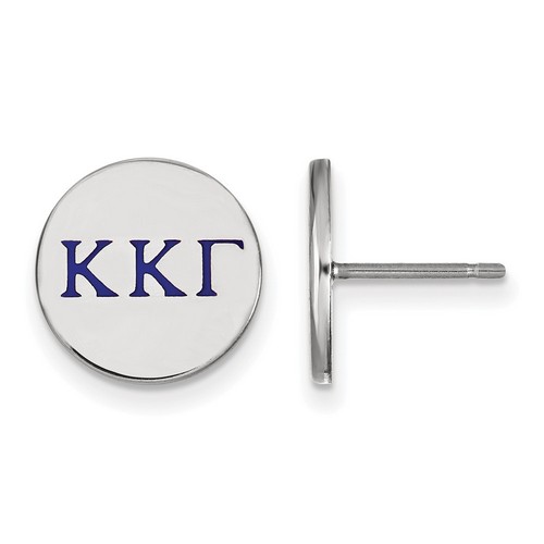 Kappa Kappa Gamma Sorority Enameled Post Earrings in Sterling Silver 2.04 gr
