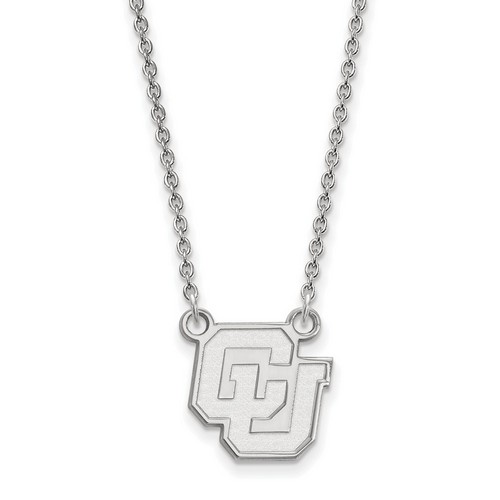 University of Colorado Buffaloes Small Sterling Silver Pendant Necklace 3.11 gr