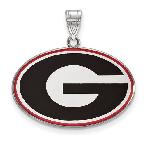University of Georgia Bulldogs Large Pendant in Sterling Silver 4.30 gr
