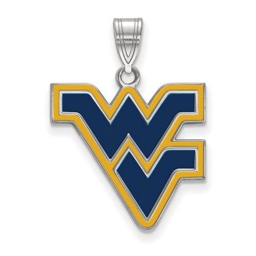 West Virginia University Mountaineers Large Pendant in Sterling Silver 3.06 gr