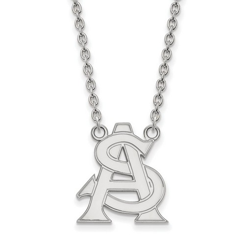 Arizona State University Sun Devils Pendant Necklace in Sterling Silver 5.54 gr