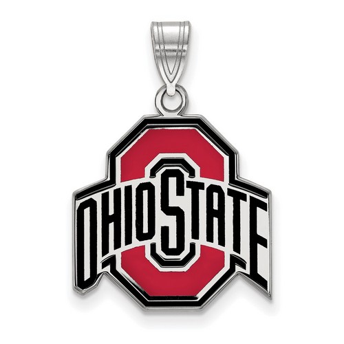 Ohio State University Buckeyes Large Pendant in Sterling Silver 2.86 gr