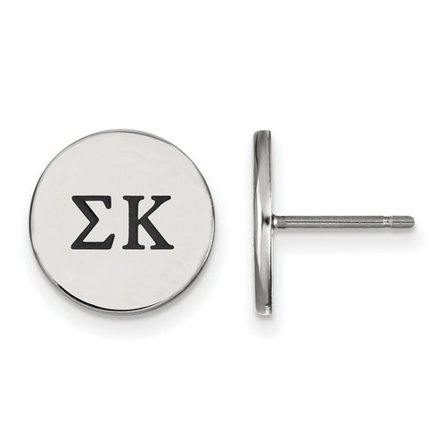 Sigma Kappa Sorority Enameled Post Earrings in Sterling Silver 2.04 gr