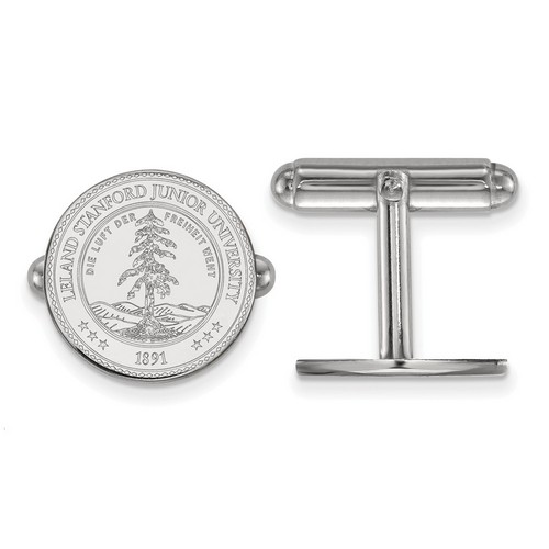 Stanford University Cardinal Crest Cuff Link in Sterling Silver 7.30 gr