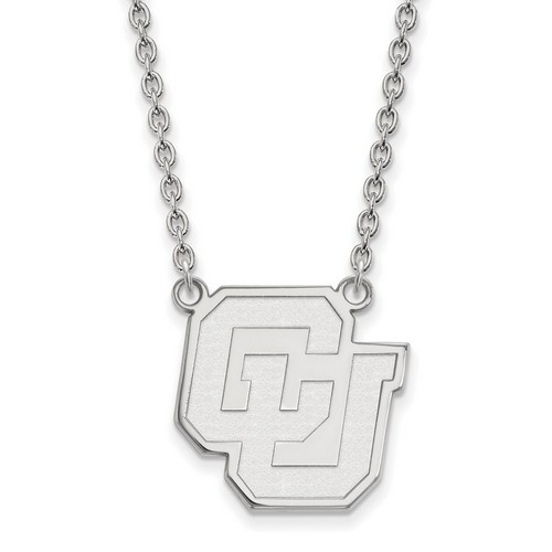 University of Colorado Buffaloes Large Sterling Silver Pendant Necklace 6.32 gr