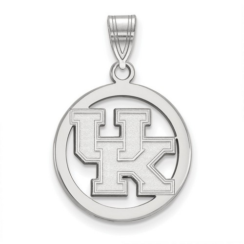 University of Kentucky Wildcats Small Sterling Silver Circle Pendant 2.14 gr